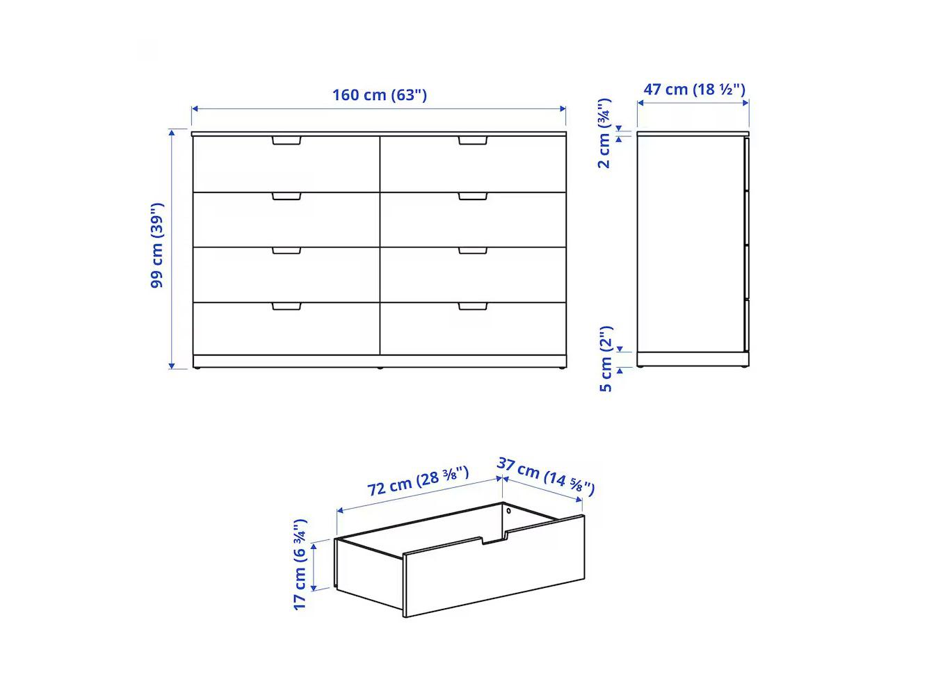 Комод Нордли 13 black ИКЕА (IKEA) изображение товара